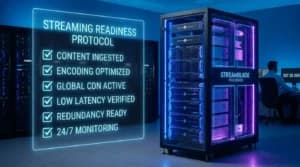 IPTV Content Delivery Network server infrastructure with streaming readiness protocol checklist