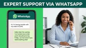 Expert IPTV support available via WhatsApp with a friendly customer service representative