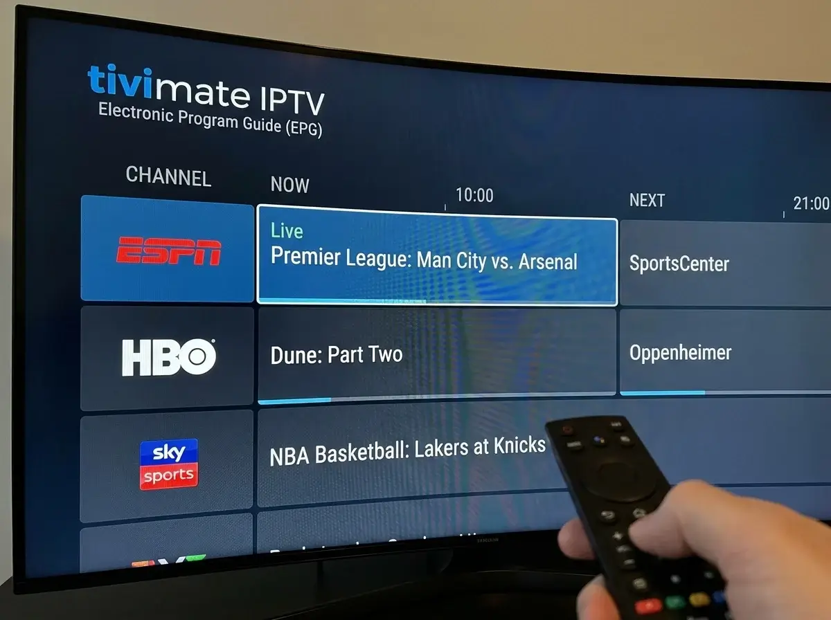 Interface comparison of TiviMate and alternative IPTV applications